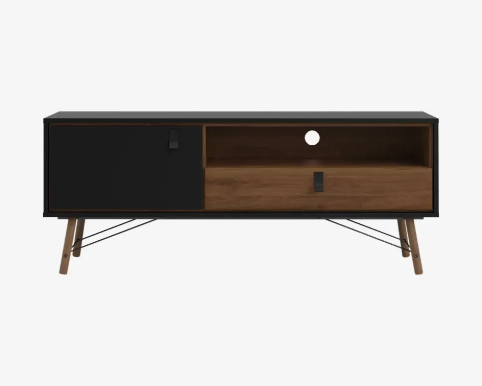 Tv Bord Ry Sort/Valnød