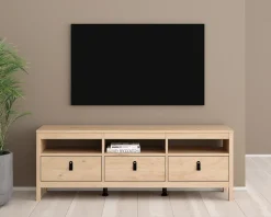 Tv-bord Madrid lys eg m/3 skuffer