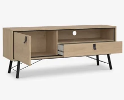 Tv-bord Ry lys eg/sort