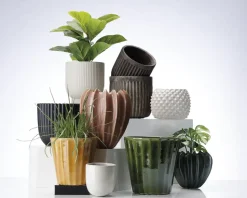 Urtepotteskjuler House antik grå H.16 cm