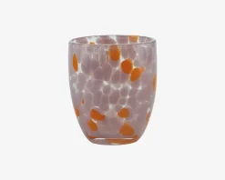 Vandglas Dot Pink/Orange H.10 cm