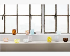 Vandglas Dot Pink/Orange H.10 cm