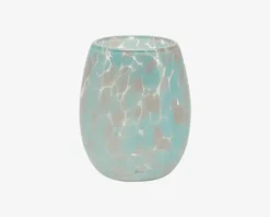 Vandglas Dots Blå/Rosa