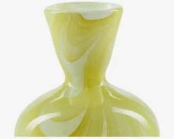 Vase Hjerteform Gul H.23,5 cm