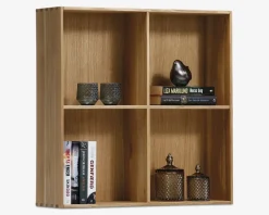 Væghængt bogreol olieret eg