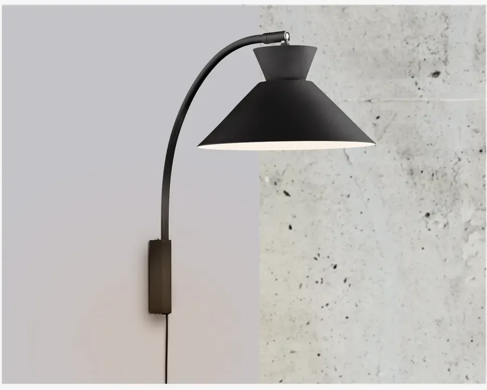 Væglampe Dial H.40 cm Sort