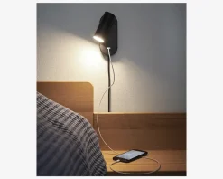 Væglampe Ego Sort USB