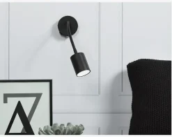 Væglampe Explore Sort H.12 cm