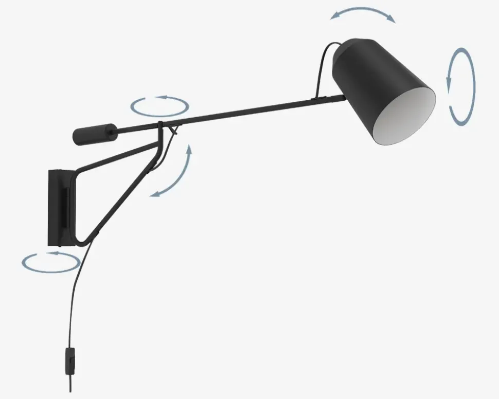 Væglampe Loreto Sort D.106 cm