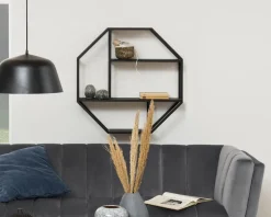 Vægreol Seaford 8 Kantet Sort/Sort