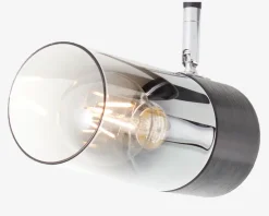 Vægspot Alia Sort/Røgfarvet 2 x E27