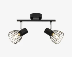 Vægspot Blacky Sort E14 x 2