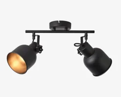 Vægspot Rolet Sort 2 x E14