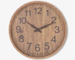 Vægur Træ Look Ass Ø.30,5 cm