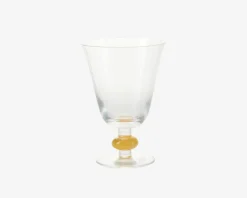 Vinglas Klar/Gul H.13,5 cm