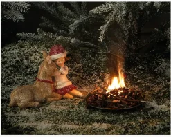 Vinter Pige M.Rensdyr