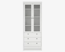 Vitrine Madrid hvid med 3 skuffer