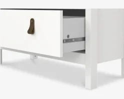 Vitrine Madrid hvid med 3 skuffer